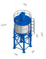 Çimento depolamak için bunker (silo) SC-9, 10 ton